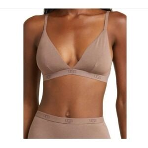 UGG 2 Sz L Francis Bralette Triangle Plunging V-Neck Pullover Bra Blush Allspice